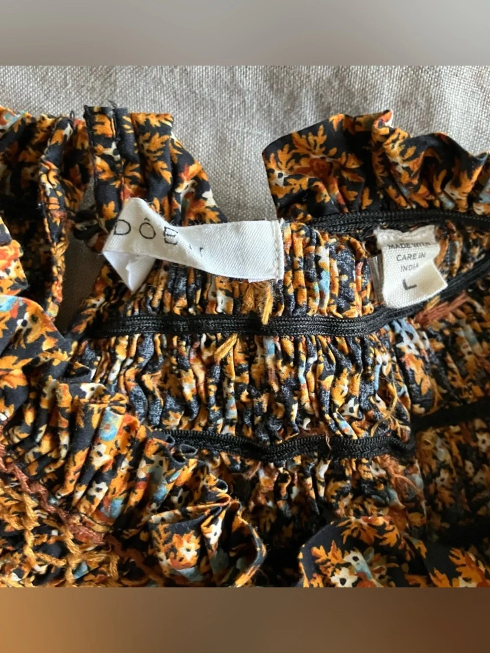 DÔEN Amoret Top in Noir Fleurs D'Avignon - Large - Picture 10 of 12